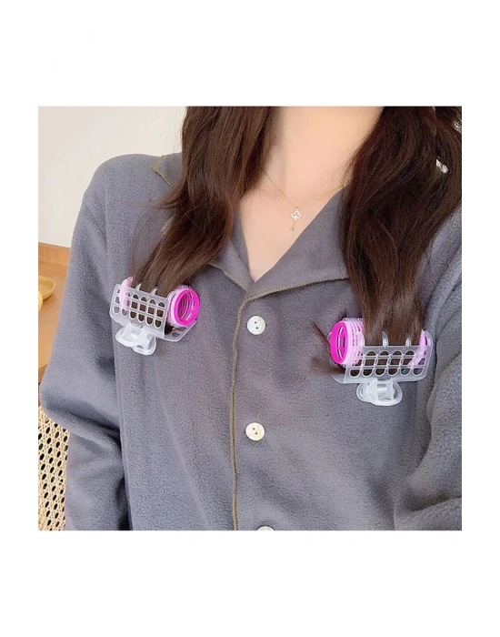 2 Adet Şeffaf Mandallı Cırt Cırtlı Bigudi