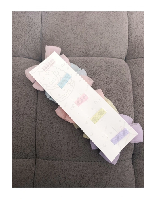 Lily 5 Farklı Renkte Pullu Hologramlı Tüllü Pens Toka