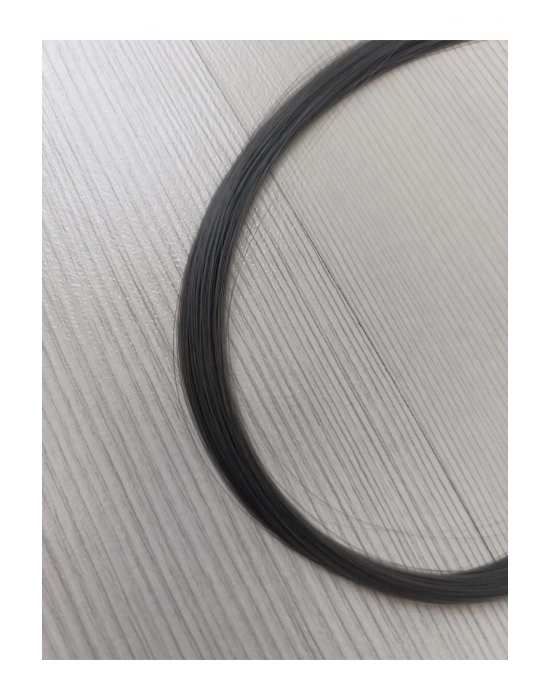 Koyu Gri Saç Postişi 50 Cm