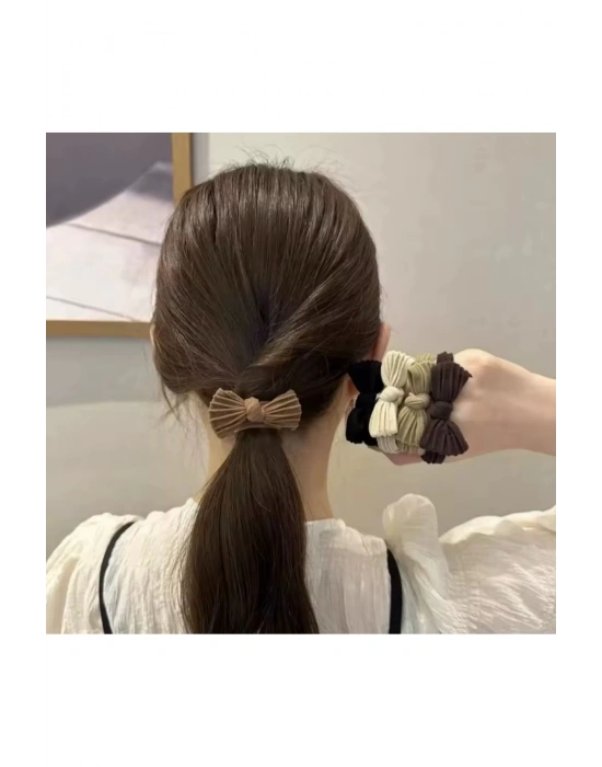 Vintage 6 Adet Bağlama Tokası Havlu Lastik Toka Örgü Atkuyruğu Topuz Tokası