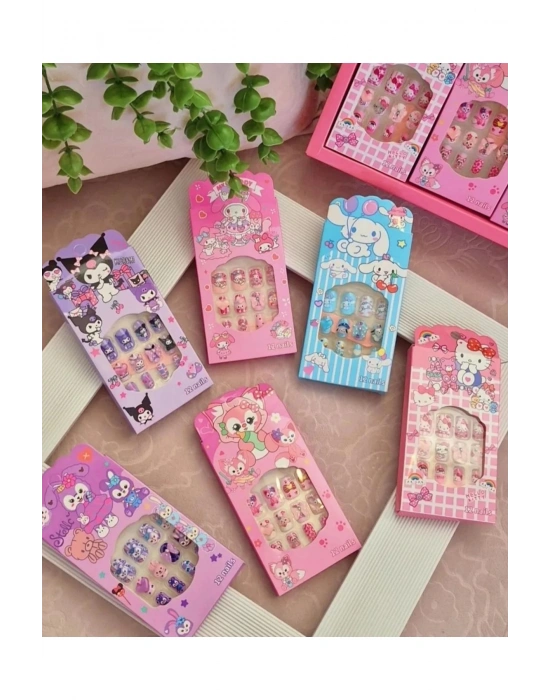 Lily 3 Kutu Değişik Modellerde Kız Çocuk Tırnak Seti Kendinden Yapışkanlı