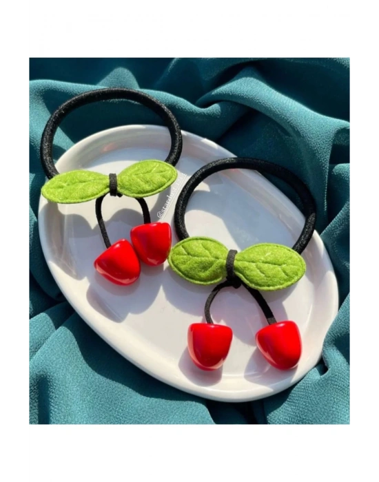 Lily Kız Çocuk İkili Kiraz Lastik Toka