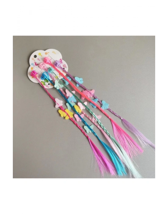 6 Adet Kelebek Figürlü Çocuk Mandallı Saç