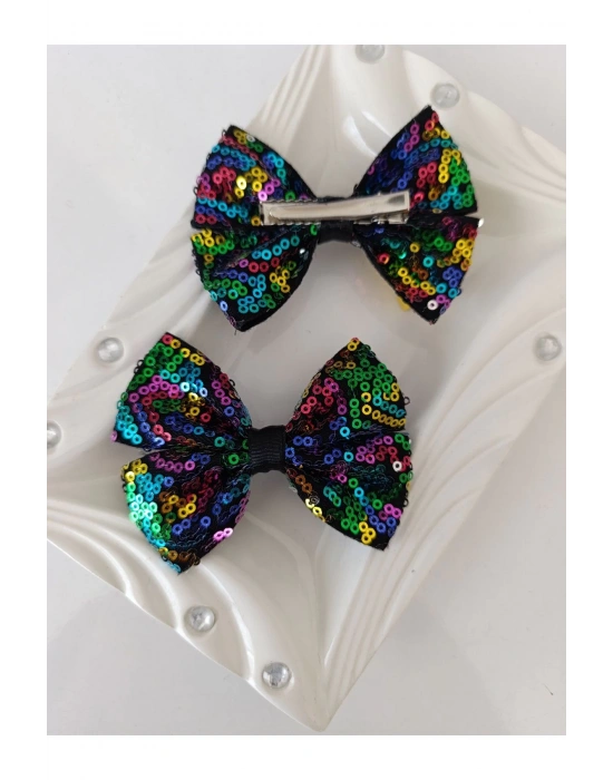 Lily Kız Çocuk Pullu Fiyonk Pens Toka