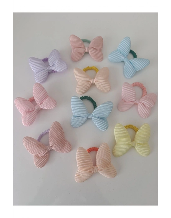 Lily Kız Çocuk 3 Adet Pofuduk Fiyonk Lastikli Toka