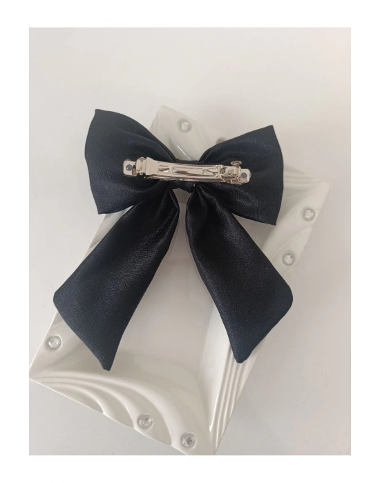 Lily Kız Çocuk Simli Kumaş Otomatik Klipsli Toka