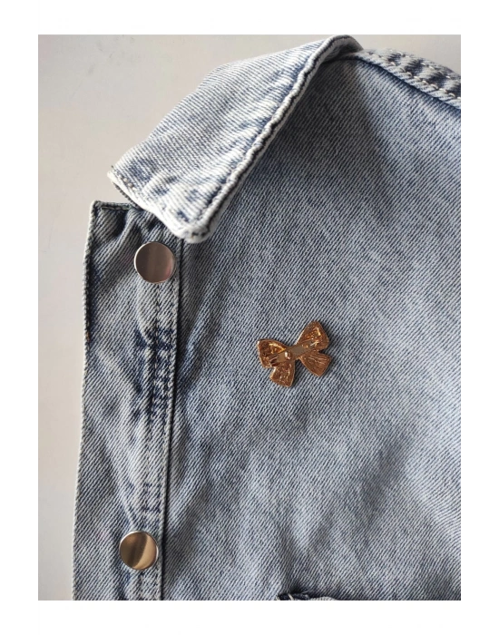 1 Adet Fiyonk Model Taşlı Broş