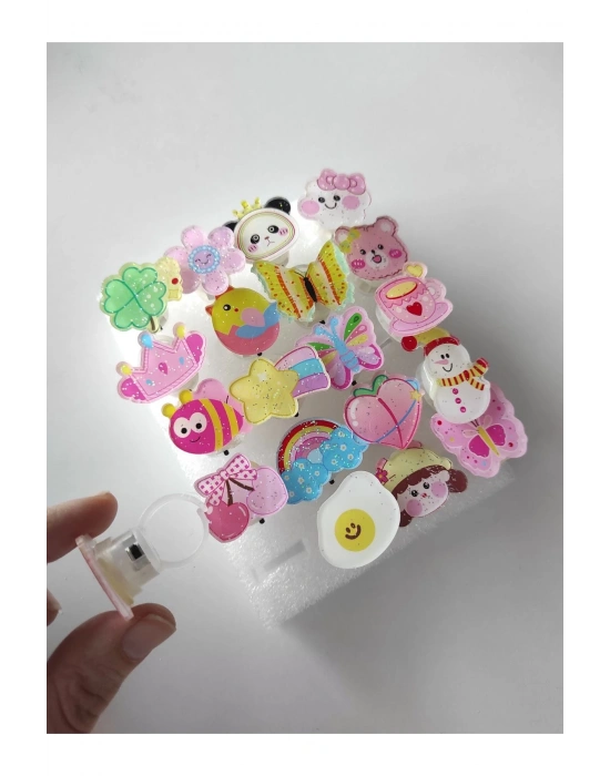 3 Adet Işıklı Çocuk Yüzüğü