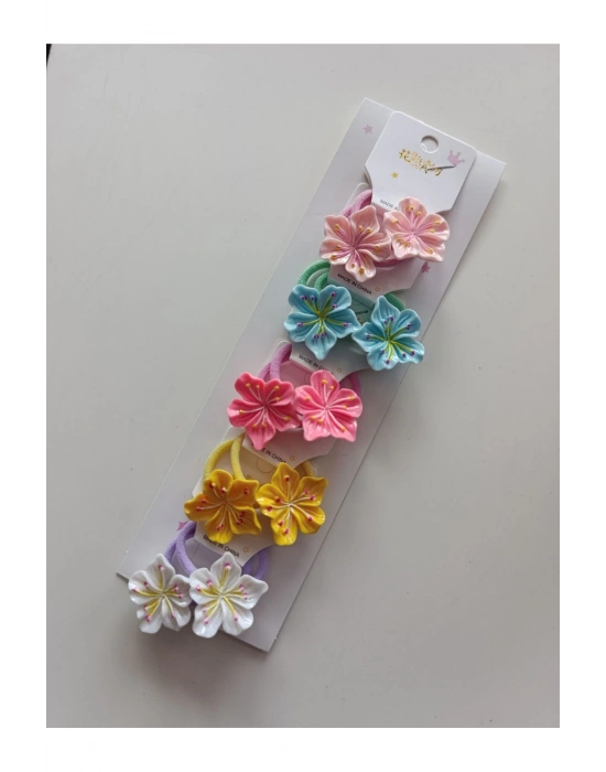 5 Çift Lastikli Çiçek Toka