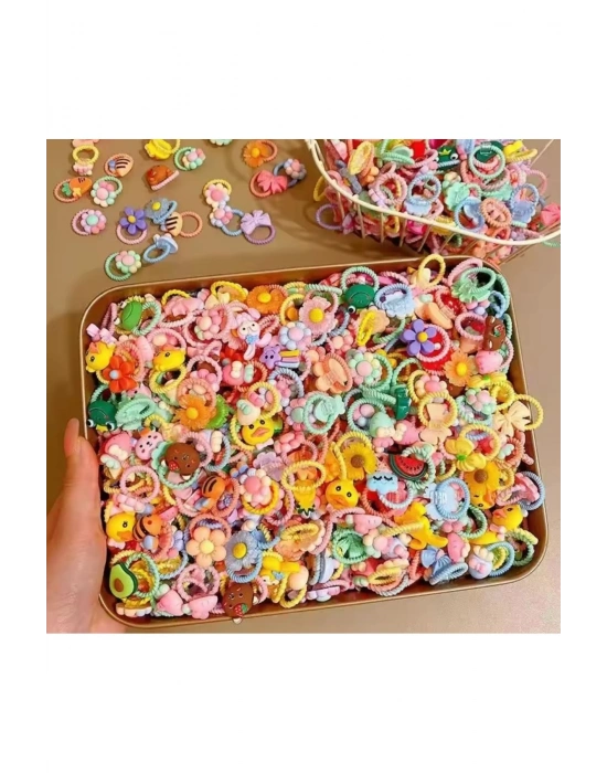 Lily Kız Bebek Çocuk 10 Çift Minimal Lastikli Figürlü Toka