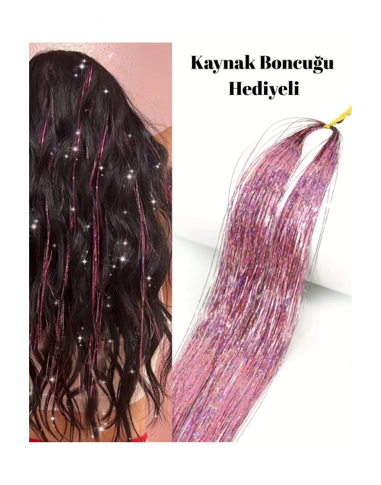 Kaynak Boncuğu Hediyeli Hair Tinsel Gelin Teli Saç Simi Aksesuarı