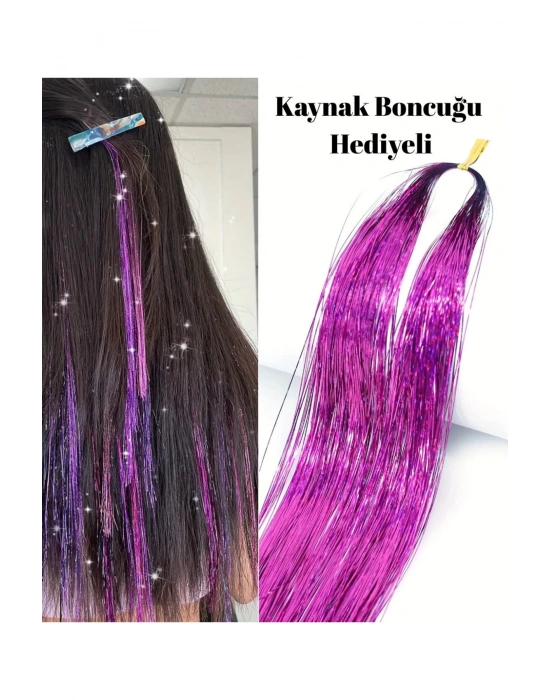Kaynak Boncuğu Hediyeli Hair Tinsel Gelin Teli Saç Simi Aksesuarı