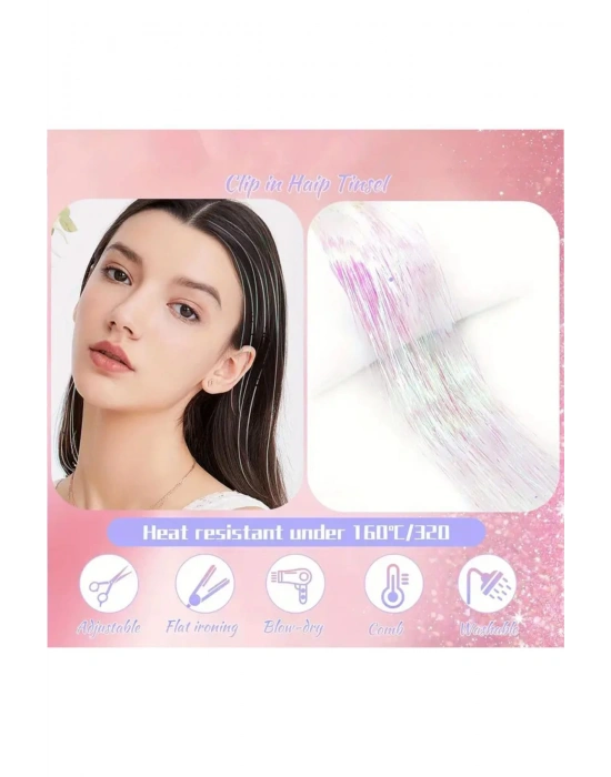 Kaynak Boncuğu Hediyeli Hair Tinsel Gelin Teli Saç Simi Aksesuarı