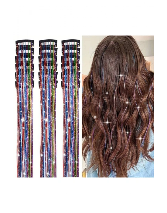 1 Adet Çıt Çıtlı Hair Tinsel Gelin Teli Saç Simi Aksesuarı