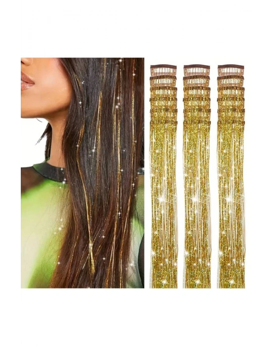 1 Adet Çıt Çıtlı Hair Tinsel Gelin Teli Saç Simi Aksesuarı