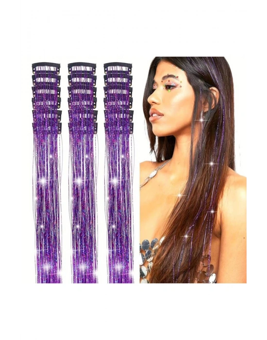 1 Adet Çıt Çıtlı Hair Tinsel Gelin Teli Saç Simi Aksesuarı