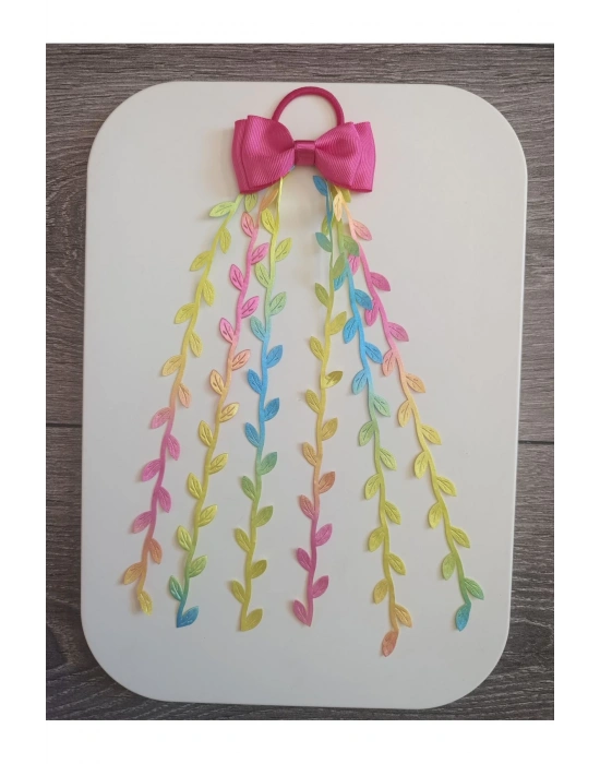 Kız Çocuk Rengarenk Sallantılı Lastikli Toka