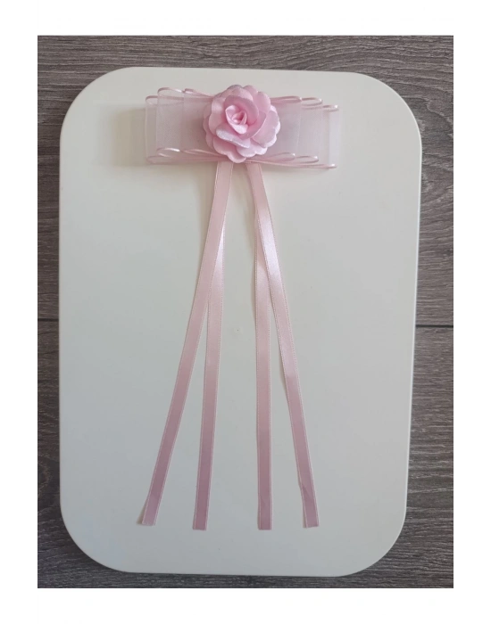 Kız Çocuk Şifon Kurdeleli Sallantılı Otomatik Klipsli Toka