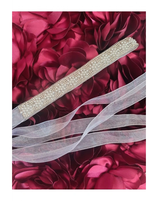 İncili Bağlamalı Gelin Tacı Gelin ve Nikah Tokası