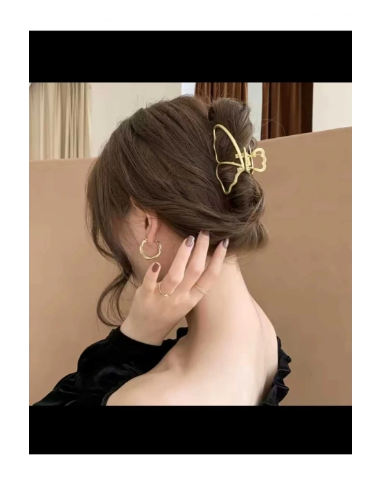 Kadın Kelebek Model Metal Mandal Toka