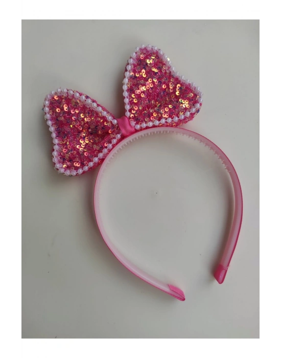 Kız Çocuk Pullu İncili Fiyonk Çocuk Taç