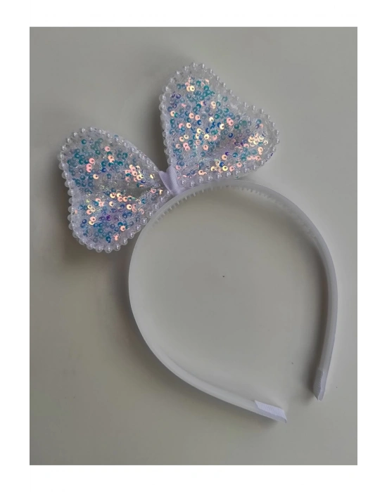 Kız Çocuk Pullu İncili Fiyonk Çocuk Taç