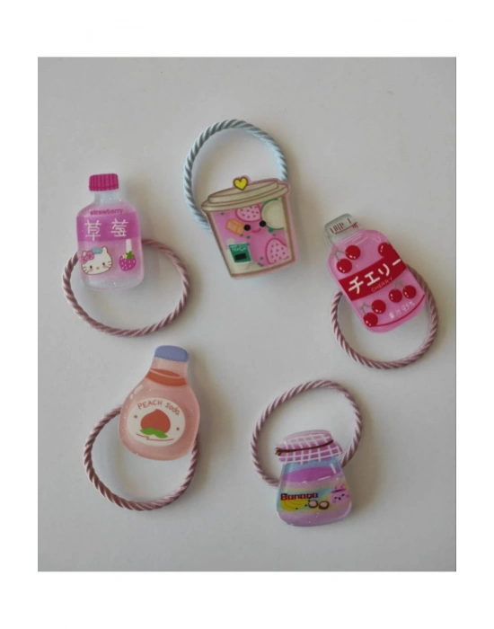 5 Adet Lastikli Kız Çocuk Tokası