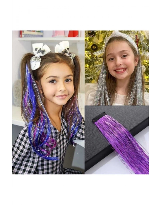 Kız Çocuk Hair Tinsel Saç Simi Çıt Çıtlı Gelin Teli Toka Saç Aksesuarı