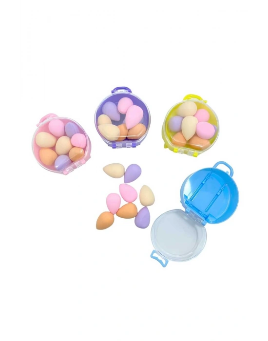 Mini Çantalı 6 Adet Küçük Boy Makyaj Süngeri