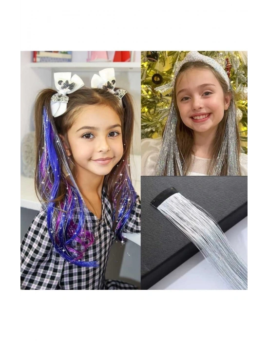 Kız Çocuk Hair Tinsel Saç Simi Çıt Çıtlı Gelin Teli Toka Saç Aksesuarı