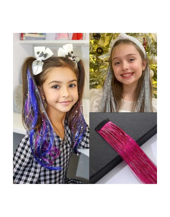 Kız Çocuk Hair Tinsel Saç Simi Çıt Çıtlı Gelin Teli Toka Saç Aksesuarı