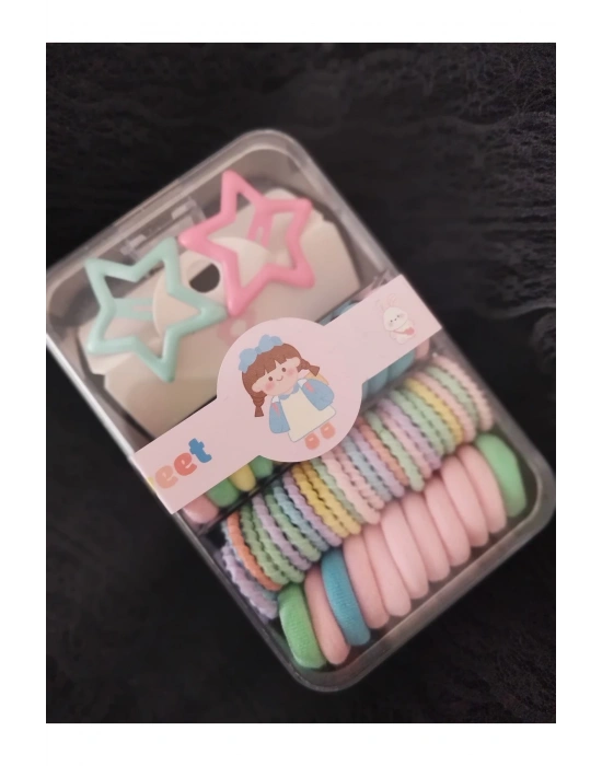 Kız Bebek Çocuk Kutulu Toka Seti