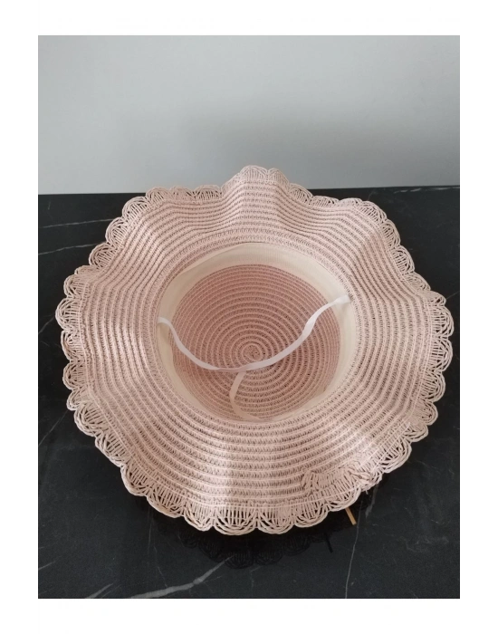 Lily Kız Çocuk 3-6 Yaş Uyumlu Hasır Şapka Çap 53 cm