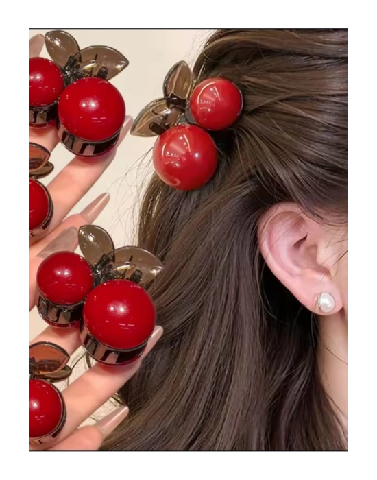 Vintage 2 Adet Minimal Kiraz Mandal Toka