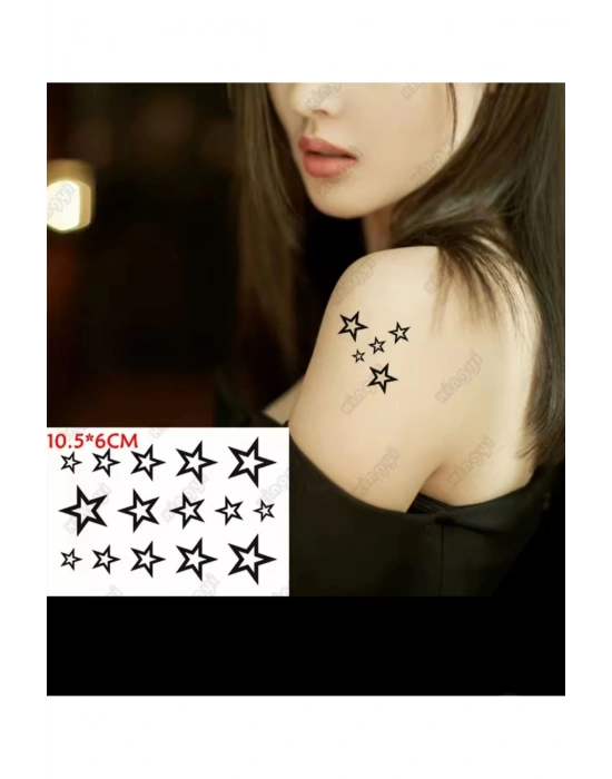 Yıldız Tatoo Vücut Aksesuarı Yapıştırma Sticker Aksesuar
