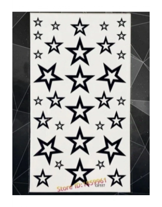 Yıldız Tatoo Vücut Aksesuarı Yapıştırma Sticker Aksesuar