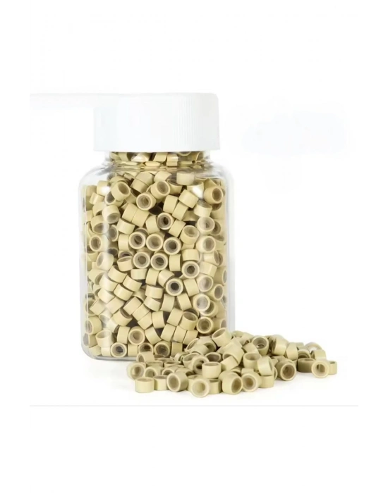 500 Adet Kutulu Silikonlu Saç Kaynak Boncuğu Tinsel Boncuğu