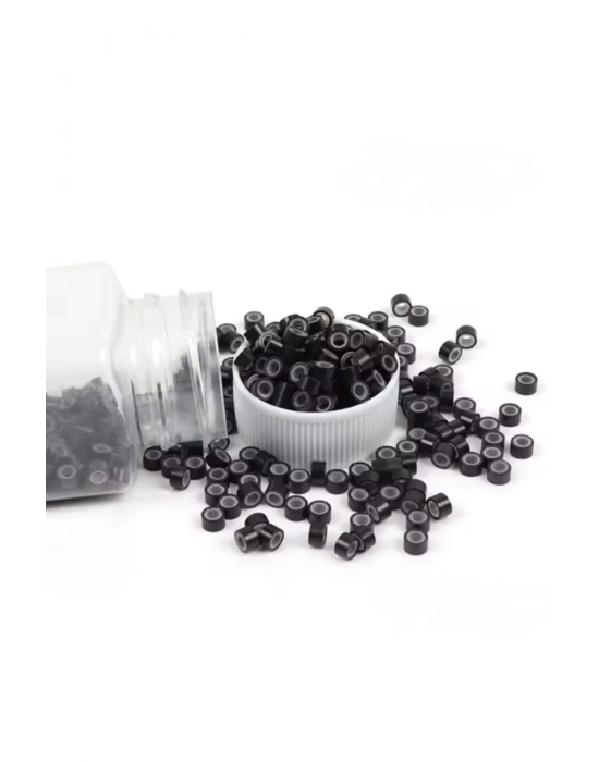 500 Adet Kutulu Silikonlu Saç Kaynak Boncuğu Tinsel Boncuğu