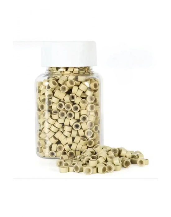 500 Adet Kutulu Silikonlu Saç Kaynak Boncuğu Tinsel Boncuğu