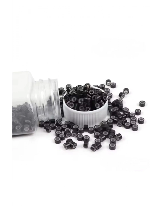 500 Adet Kutulu Silikonlu Saç Kaynak Boncuğu Tinsel Boncuğu