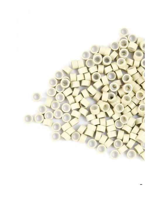 100 Adet Platin Renk Saç Kaynak Boncuğu Tinsel Takma Boncuğu