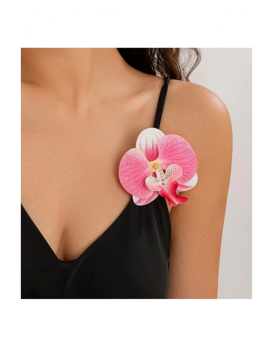Aloha Orkide Çiçeği Süslü Zarif Orkide Broş