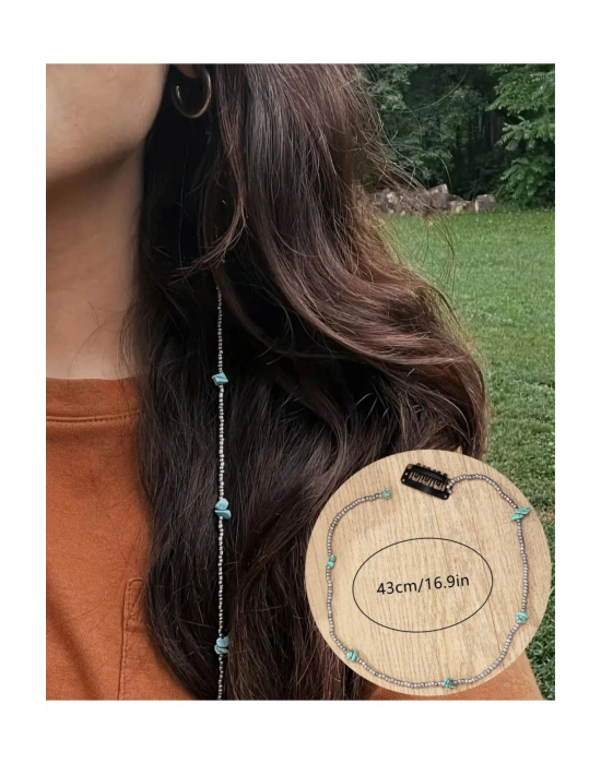 1 Adet Çıt Çıtlı Gümüş Boncuklu Saç Aksesuarı