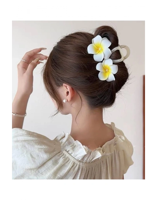 Aloha Orkide Çiçeği Süslü Zarif Yazlık Mandal Toka Orkide Mandal