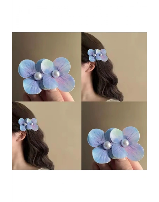 İkili İncili Çiçek Pens Toka