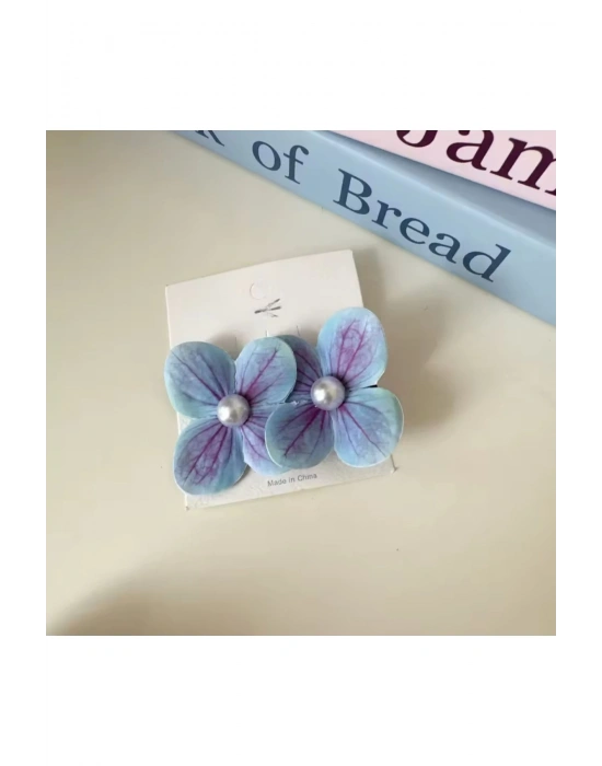 İkili İncili Çiçek Pens Toka