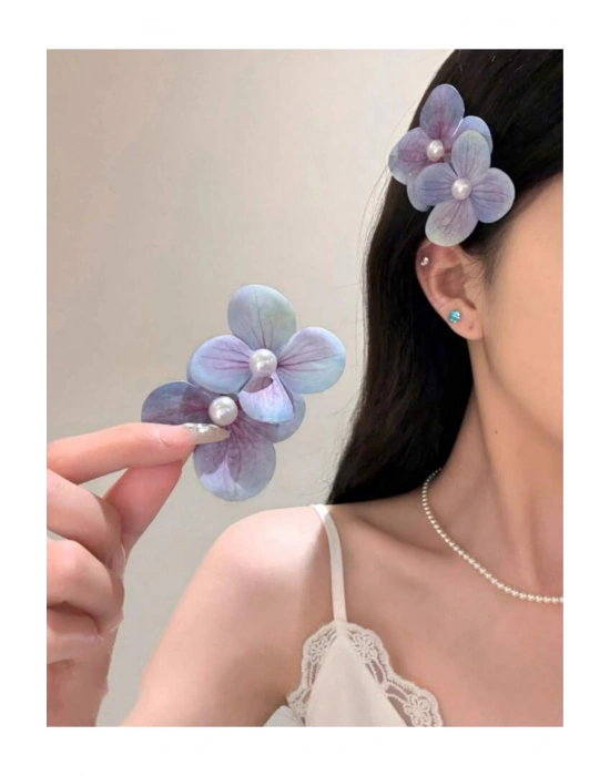 İkili İncili Çiçek Pens Toka