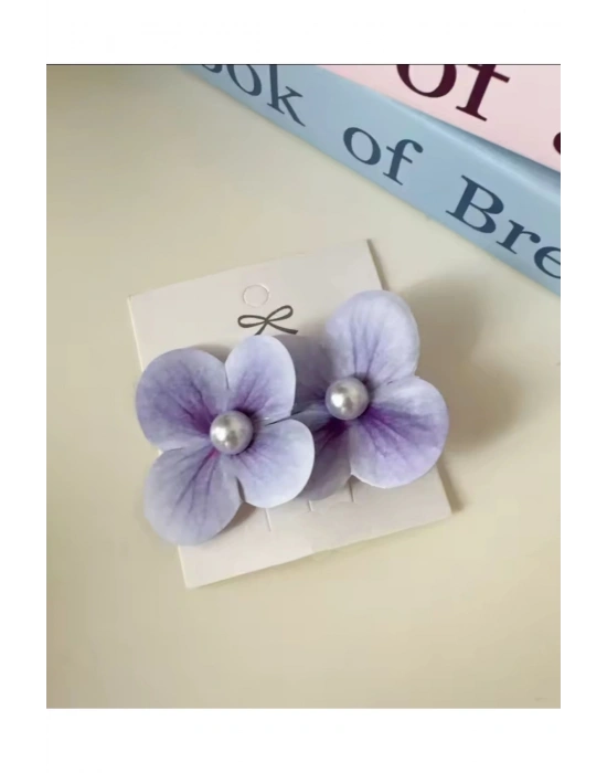 İkili İncili Çiçek Pens Toka