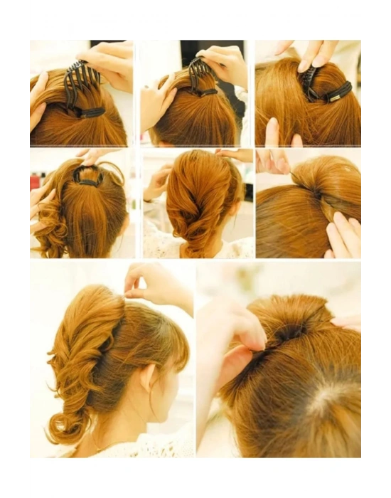 Atkuyruğu Dik Tutma Tokası Topuz ve Saç Bağını Dik Tutan Aparat