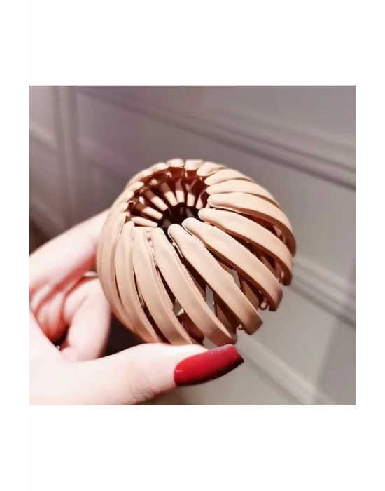 Vintage Siyah Renk Büzgülü Topuz Ve Atkuyruğu Bağlama Tokası